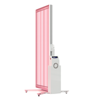 Red Light Therapy Panel Designed for Full-Body Treatment, 660nm-850nm Wavelengths, Mobile Design, Digital Controls
